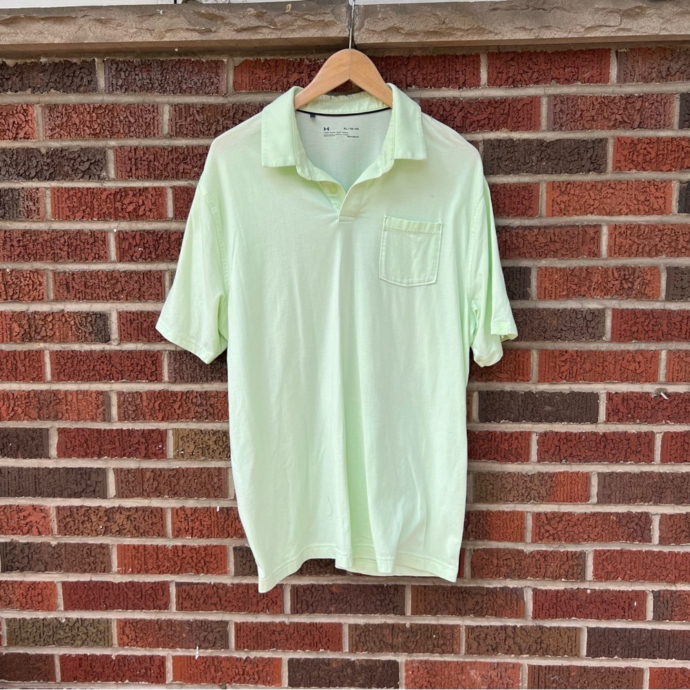 Under Armour Bright Yellow Collared Short Sleeve Polo Shirt